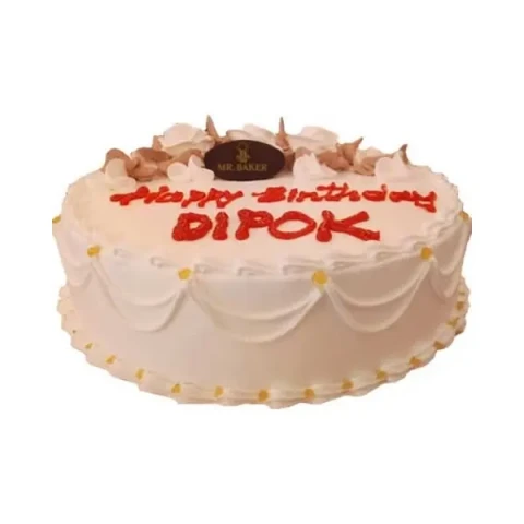 Send vanilla round shape photo Cake to Bangladesh