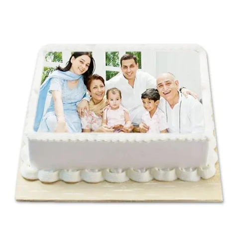 Send Vanilla Square Shape Photo Cake to Bangladesh