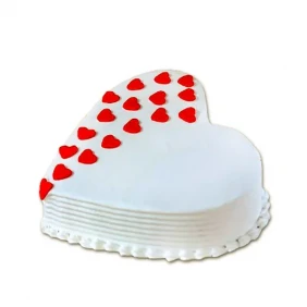 Send Vanilla Heart Cake to Dhaka